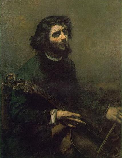 Gustave Courbet The Cellist Sweden oil painting art